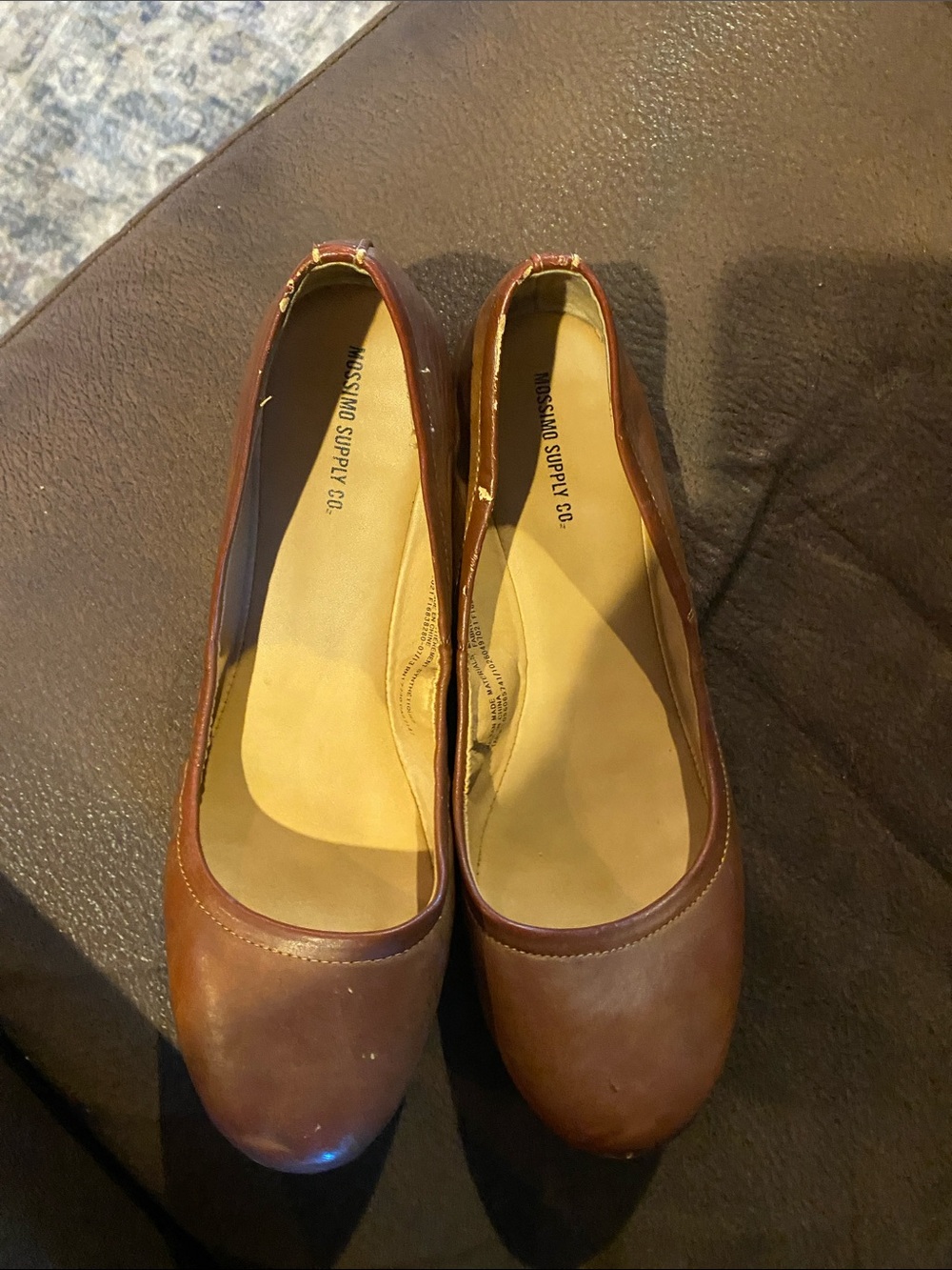 Mossimo Supply Co. Brown Leather Ballet Flats